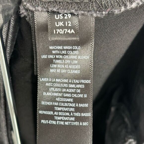 Free People We The Free Wide Leg Raw Edge Hem Jeans Black Size 29 - Picture 8 of 9